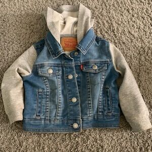 Levi's Kids Denim Jacket with Gray Hoodie